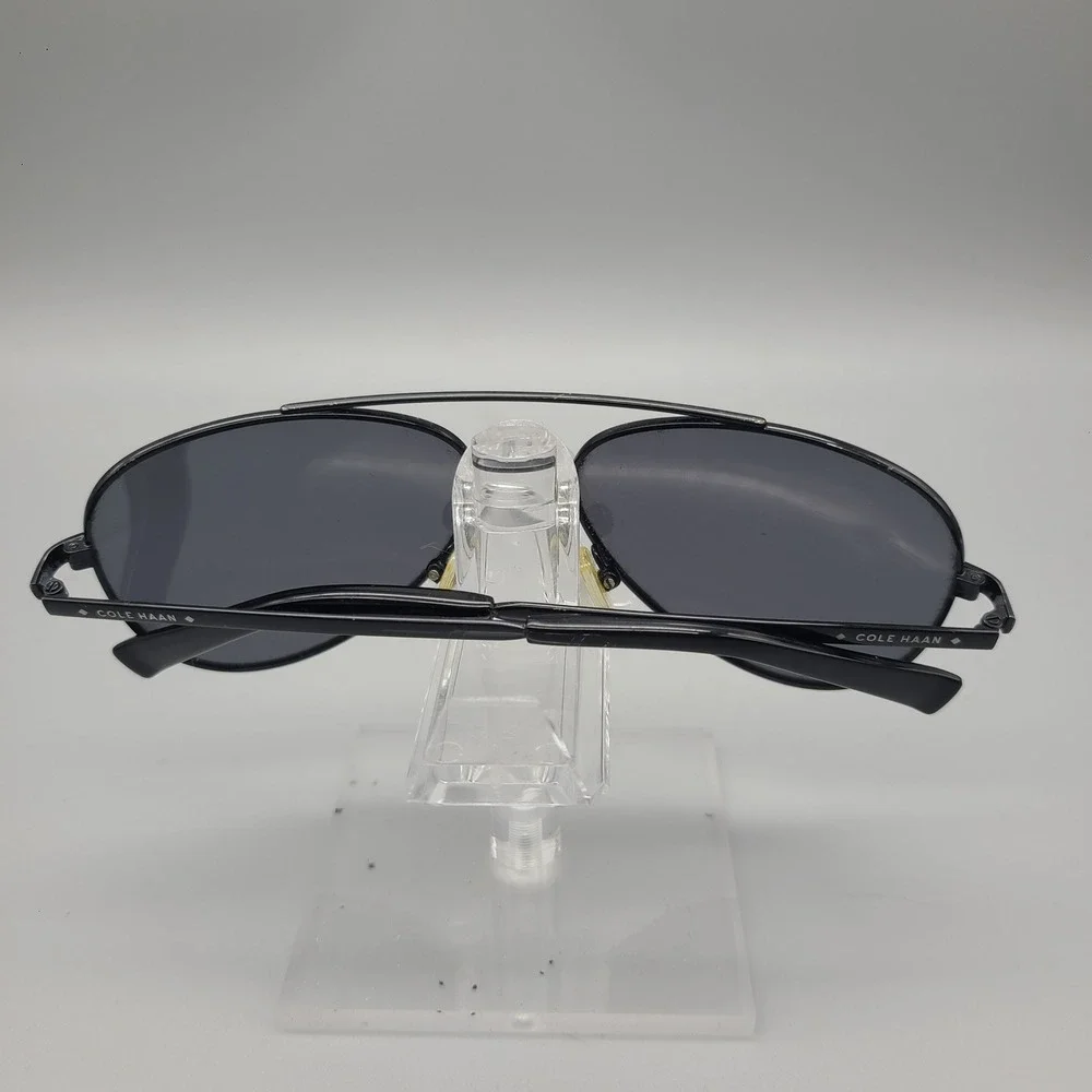Cole Haan Polarized Aviator Sunglasses Black Metal Frame CH6015 001 60-15-140